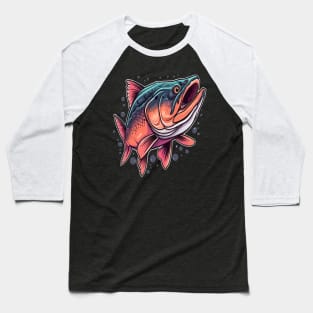 Salmon Coloring Book Baseball T-Shirt